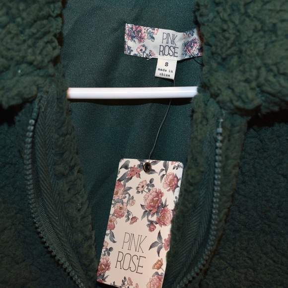 1 Small Left ⚠ NWTS Hunter Green Teddy Bear Jacket - Picture 4 of 8